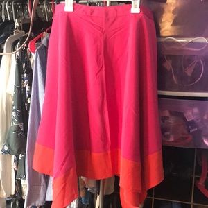 Asymmetrical hem skirt